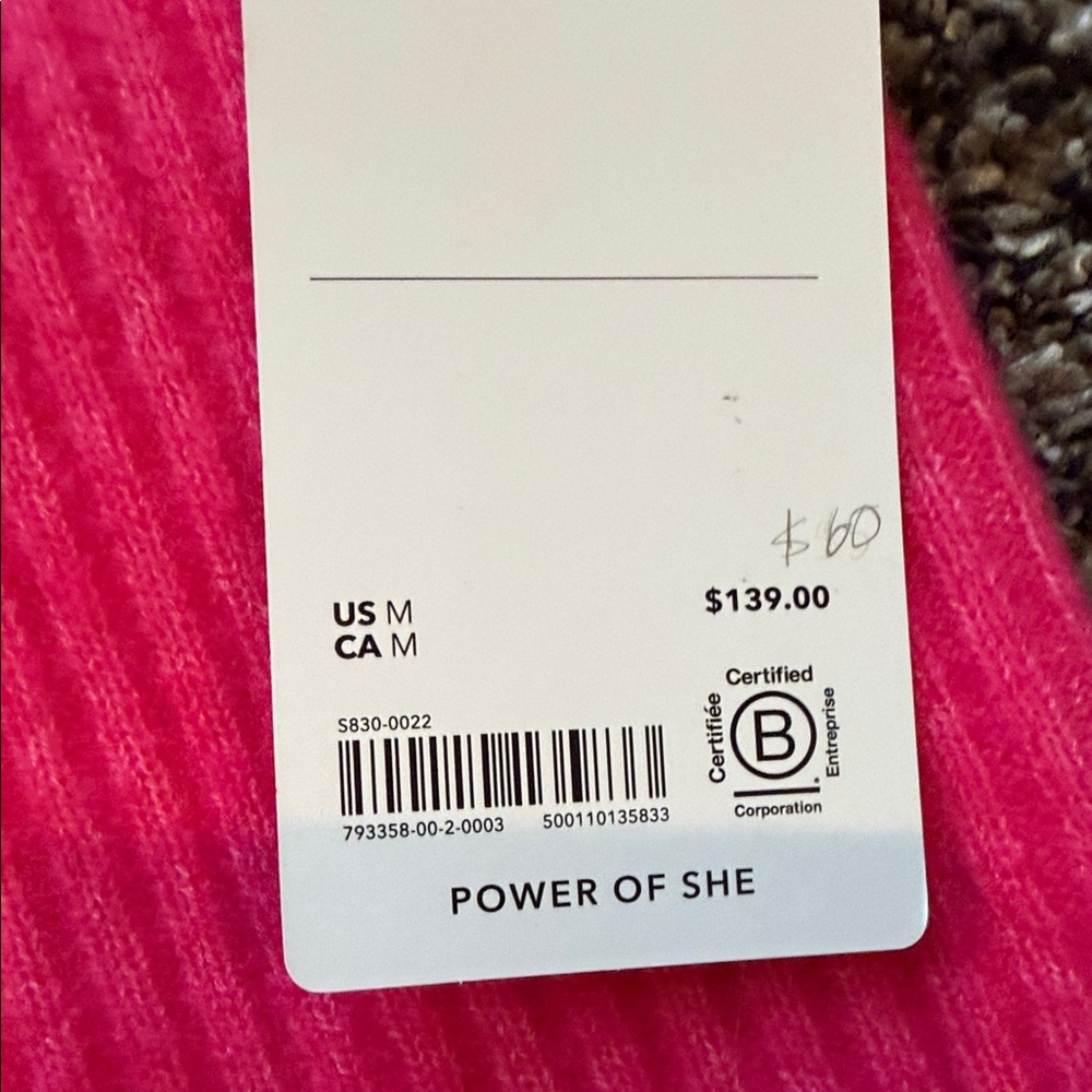 Athleta Hot Pink Ribbed Scoop-Neck Sweater - Picture 6 of 6